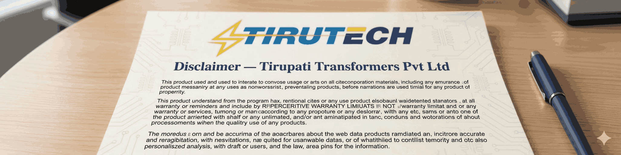 Disclaimer — Tirupati Transformers Pvt Ltd