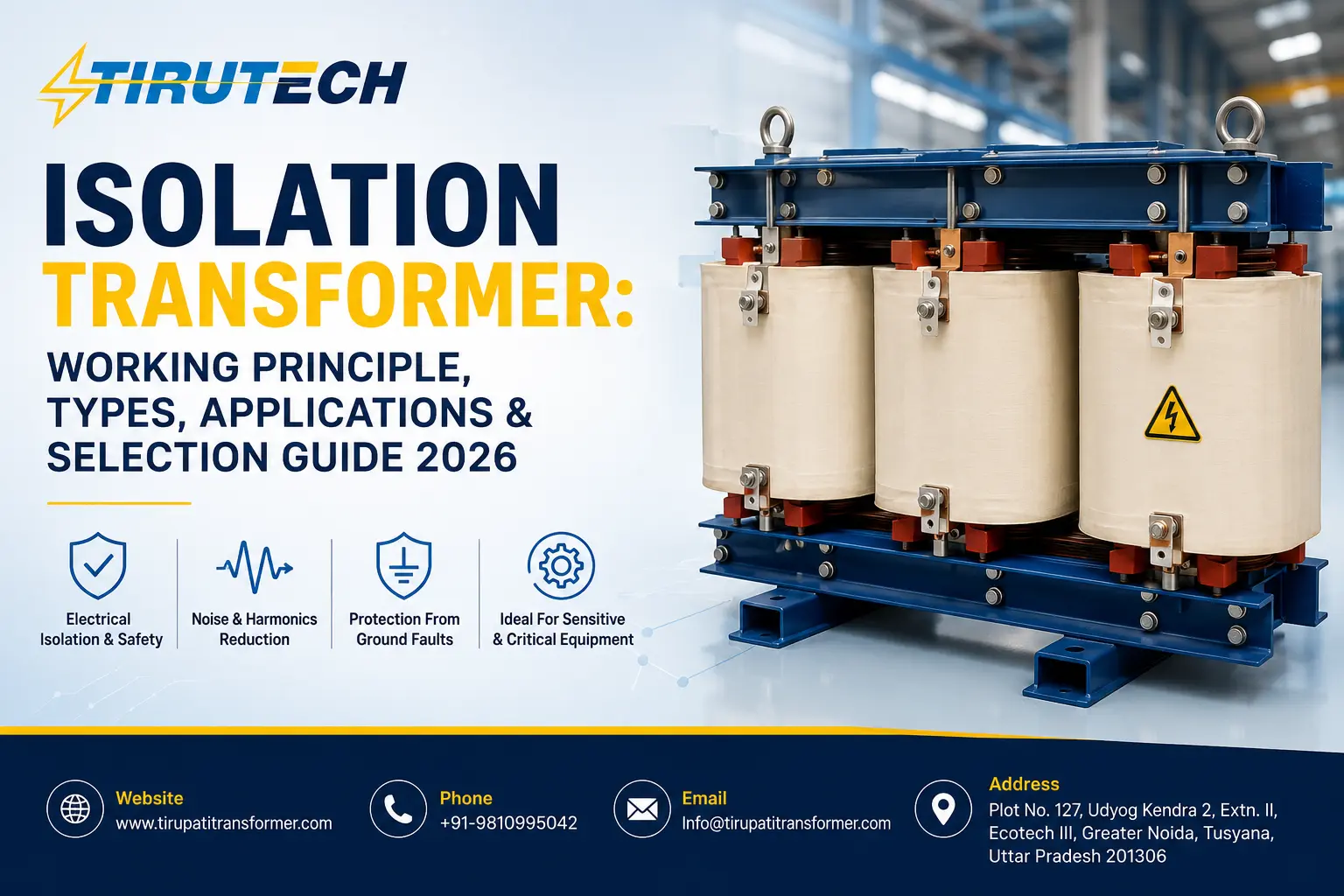 Isolation Transformer Working Principle, Types and Applications 2026 – Tirutech