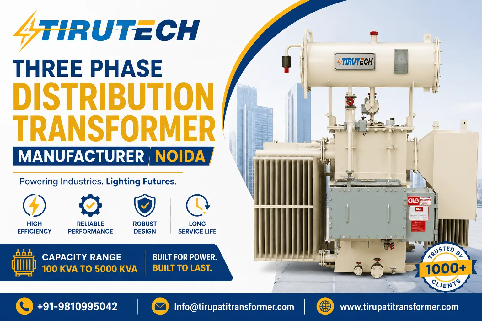 Three Phase Distribution Transformer Noida